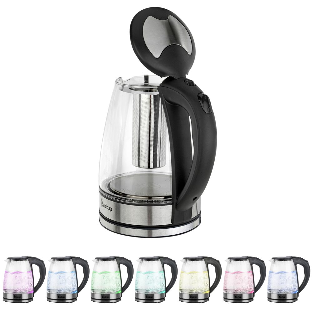 HD-1861-A 110V 1200W 1.8L Electric Glass Kettle US Plug - Image 2