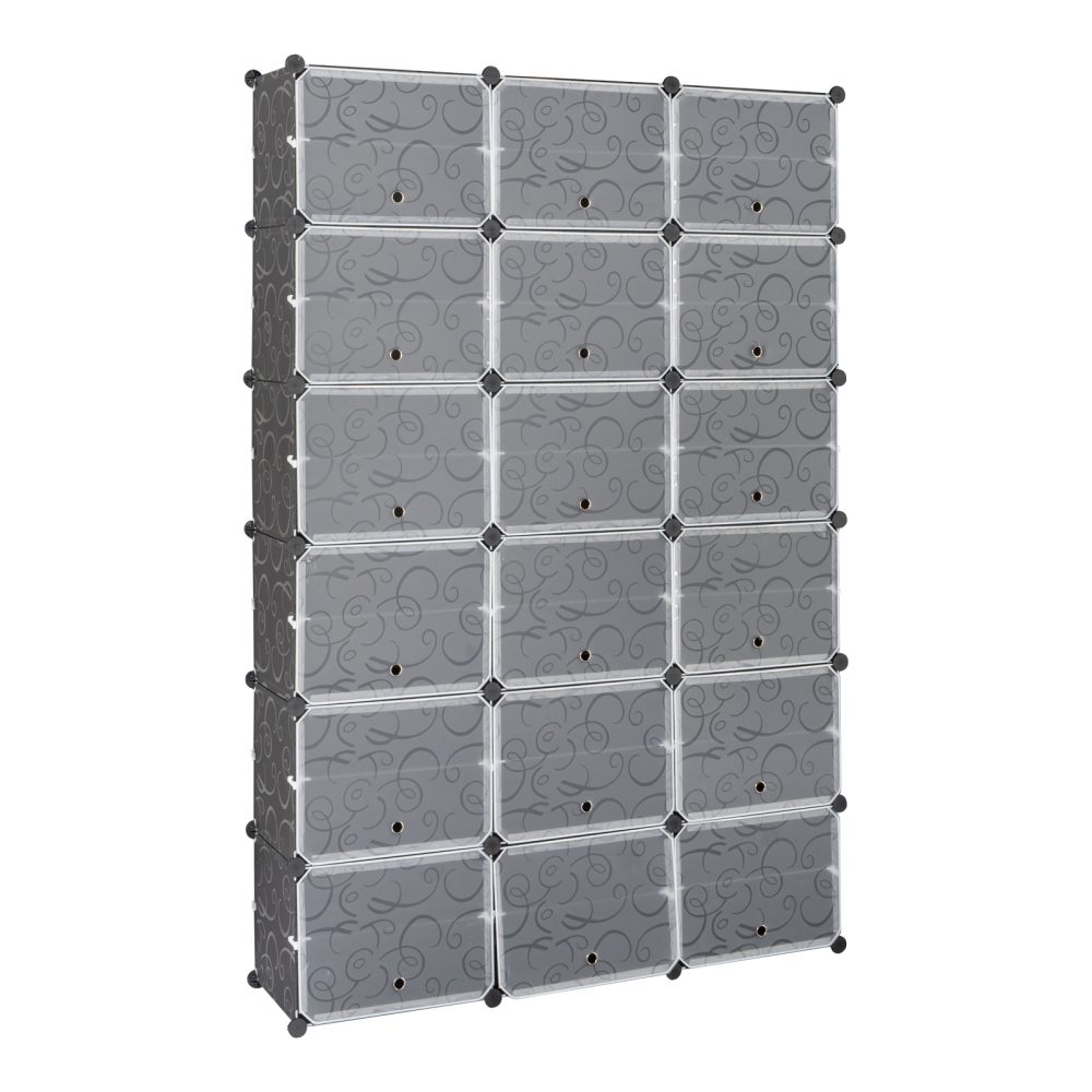 12-Tier Portable 72 Pair Shoe Rack Organizer 36 Grids Tower Shelf Storage Cabinet Stand Expandable for Heels, Boots, Slippers, Black - Image 5