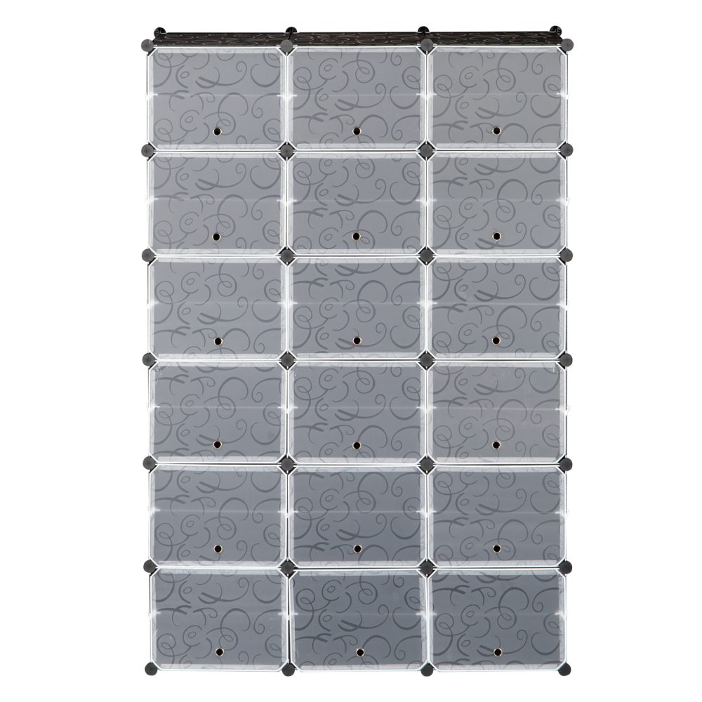 12-Tier Portable 72 Pair Shoe Rack Organizer 36 Grids Tower Shelf Storage Cabinet Stand Expandable for Heels, Boots, Slippers, Black - Image 4